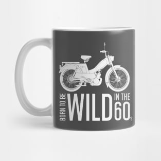 Born to be Wild in the 60's White Moped Mug